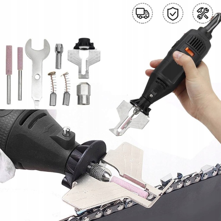 Elektrická Ostřička Řetězů Benzínová, Nastavitelná Pila 180W 3.2MM