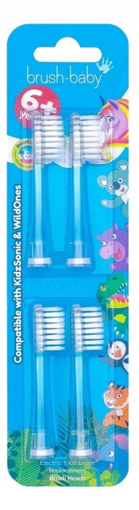 Brush-Baby KidzSonic та WILDONES Наконечники для щіточки звукової 6+