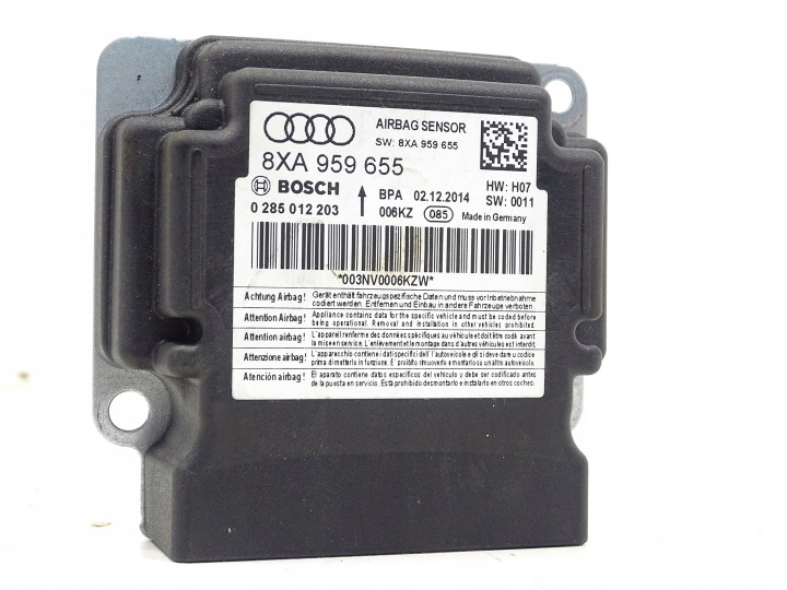 modulo SENSOR airbag POWIETRZNYCH airbag AUDI A1 8X 8XA959655