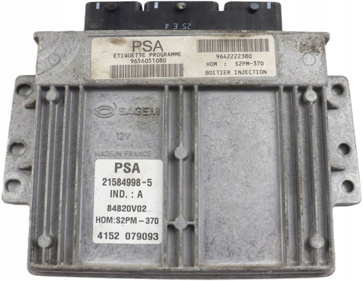 CITROEN C3 und modul Bedienteil DES MOTORS 1.4 S2PM-370 9656051080 9642222380