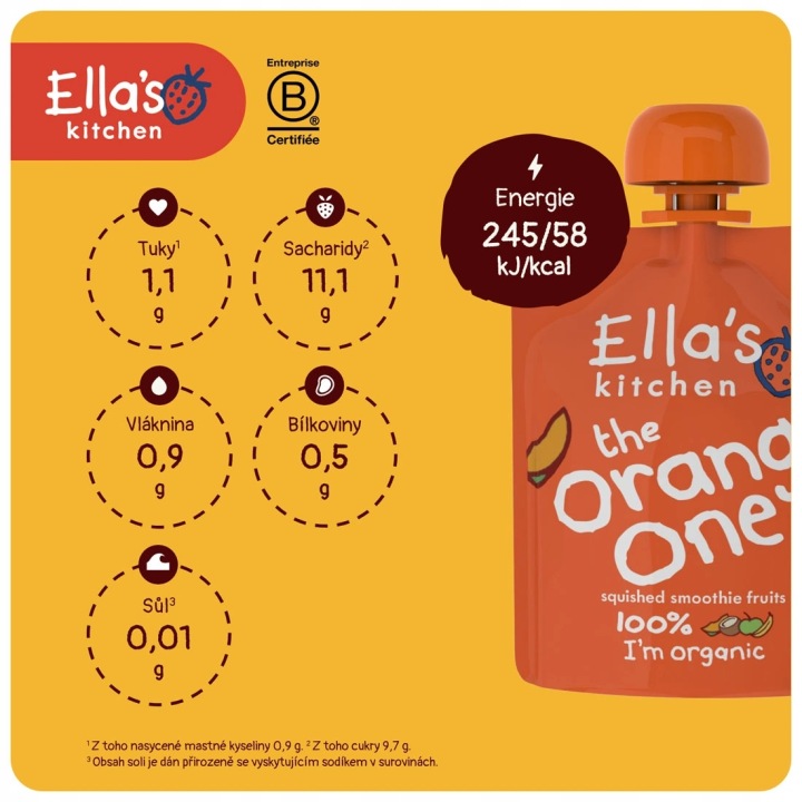 Ella's Kitchen Помаранчевий One пюре фруктовий з манго біо 5 x 90 г — фото 8