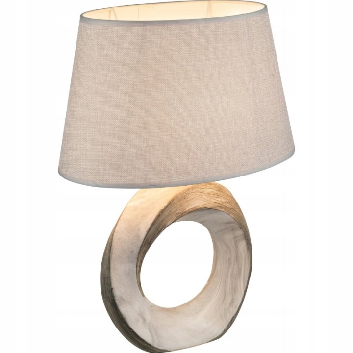 Stolní lampa do kanceláře E27 Šedá Abažurová tkanina Globo Lighting