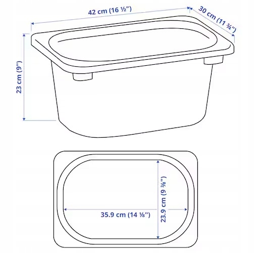 IKEA TROFAST контейнер 42x30x23 см білий — фото 3