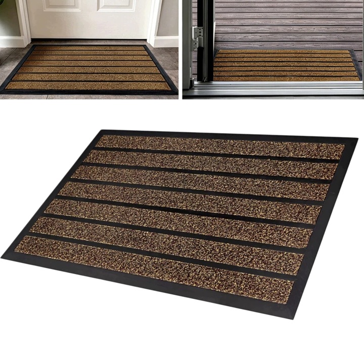 Vnější Stěrač Pod Dveře 60 x 90 Podložka Do Bot Velká Hnědá