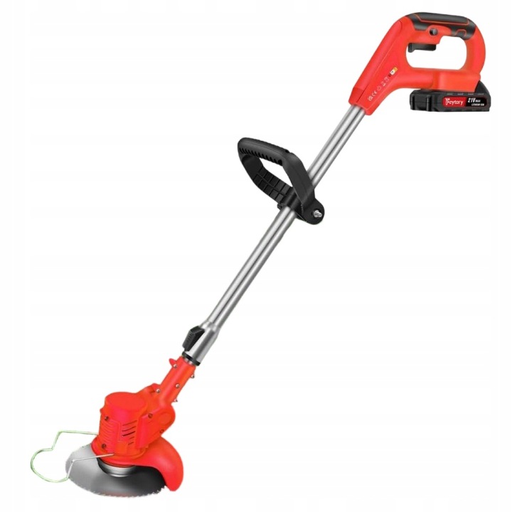 Benzínová sekačka 21V 800W 10000 ot/min s 2 bateriemi, červená