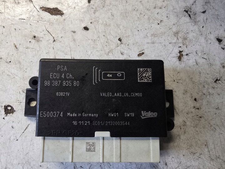 OPEL CORSA F modul Bedienteil CZUJNIKOW 4 PDC 9838793580