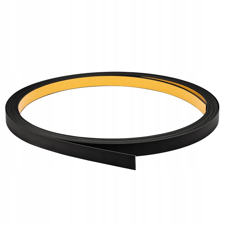 Pvc plocháč samolepicí, plochá lišta, černá 10 m, 20 mm