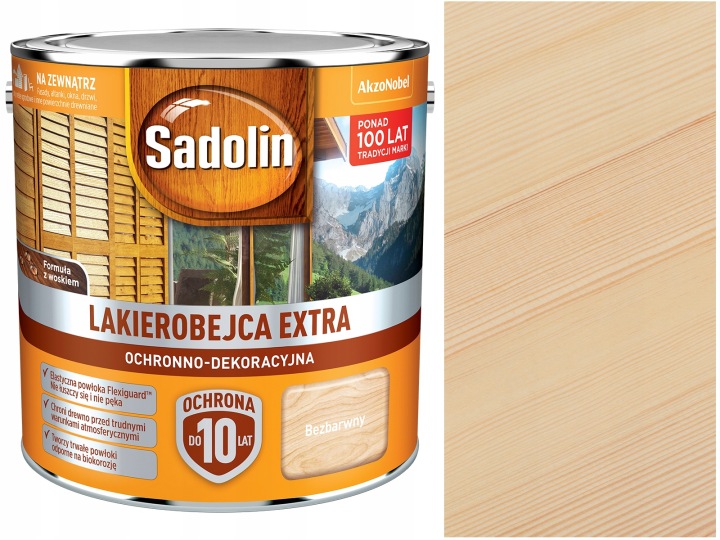 Sadolin Lakovací nátěr na dřevo Extra Bezbarvý 2,5L