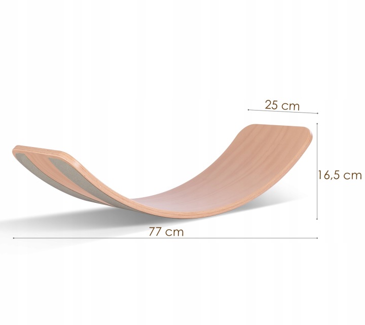 Дошка для Балансування 80x30 см для Дітей Дерев'яний Balance Board — фото 7