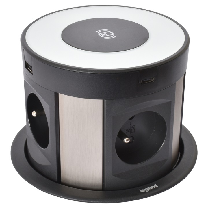 Zásuvka na nábytek 4X2P s Usb typ A+c indukční