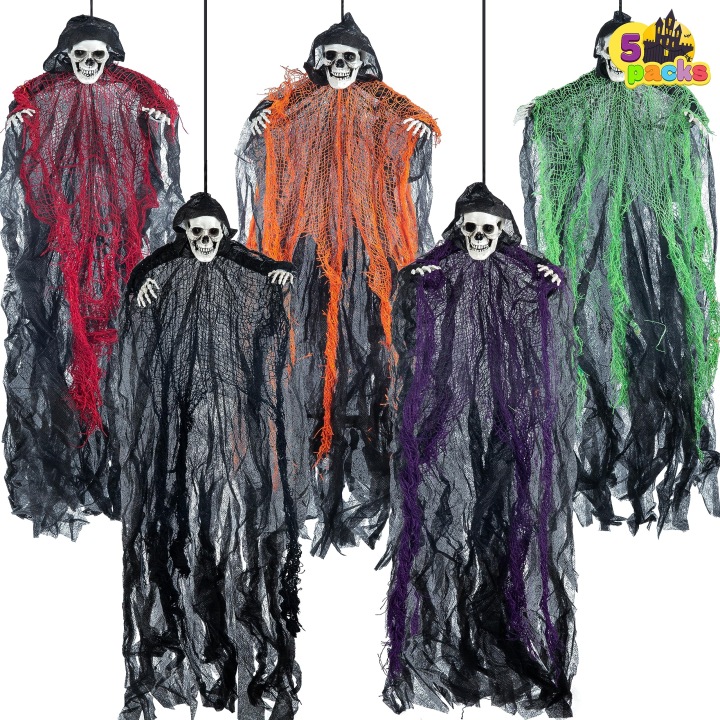 Halloweenské Závěsné Žně 5 Ks 60 CM Barevné Duchy Dekorace