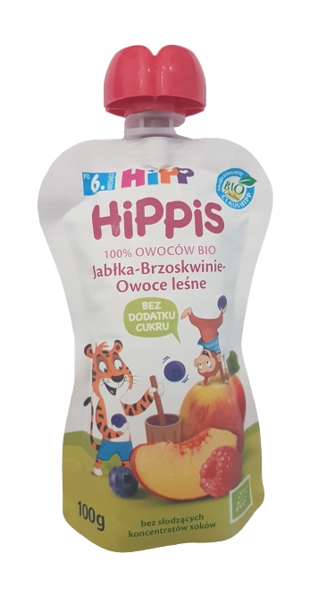 HiPP пюре фруктовий яблука персики лісові ягоди — фото 3