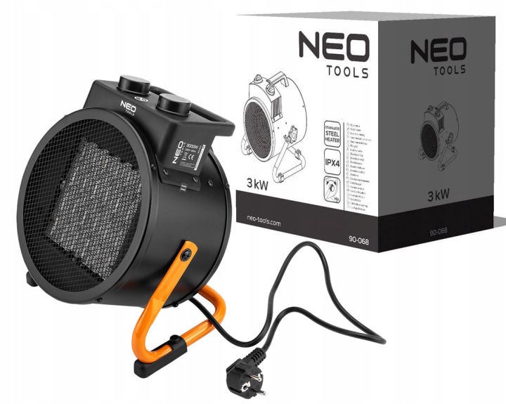 Keramický elektrický ohřívač Ptc s termoventilátorem Neo Tools 3 kW