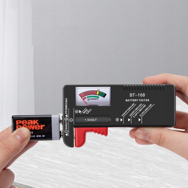 TESTER MIERNIK BATERII I AKUMULATORKÓW ANALOGOWY WOLTOMIERZ AA AAA 9V R9