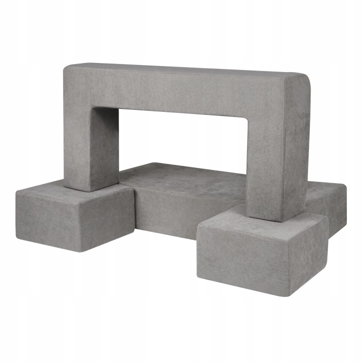 Модульний диван для гри для дітей 4 шт. DIY Creative Дитячий Sectional Диванчик Темно-сірий — фото 4