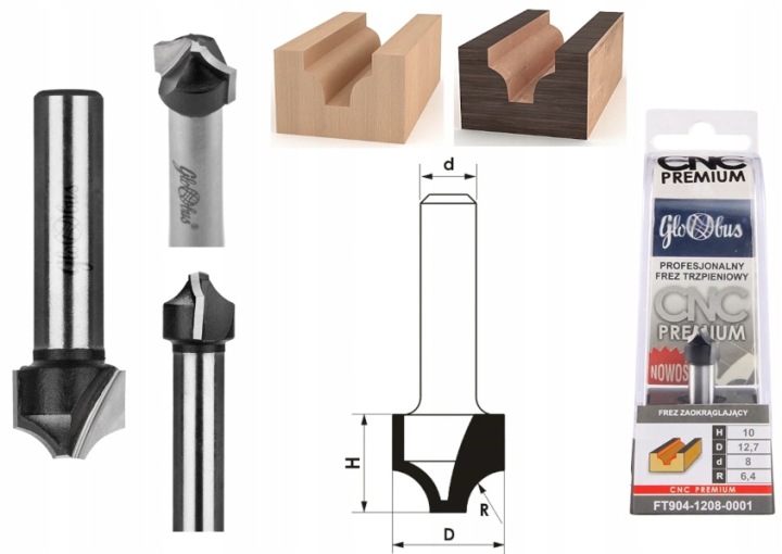 Globus Cnc Zaokrouhlovací Fréza Premium R=11,8 d=12 FT904-1912-0001