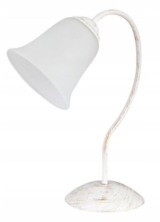 Bílá stolní lampa Fabiola vintage s teplým leskem do pracovny Rabalux