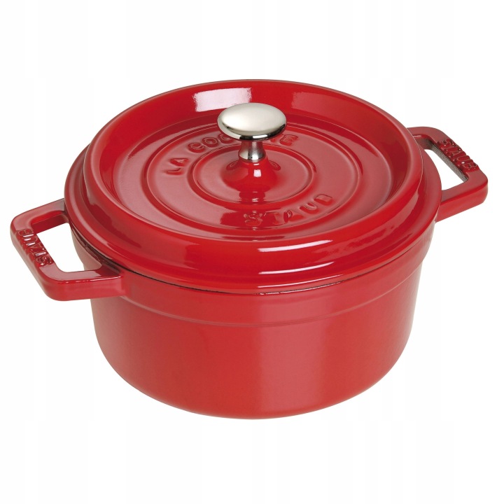 Staub La Cocotte 22 cm – litinový hrnec Cherry pro dušení a pečení