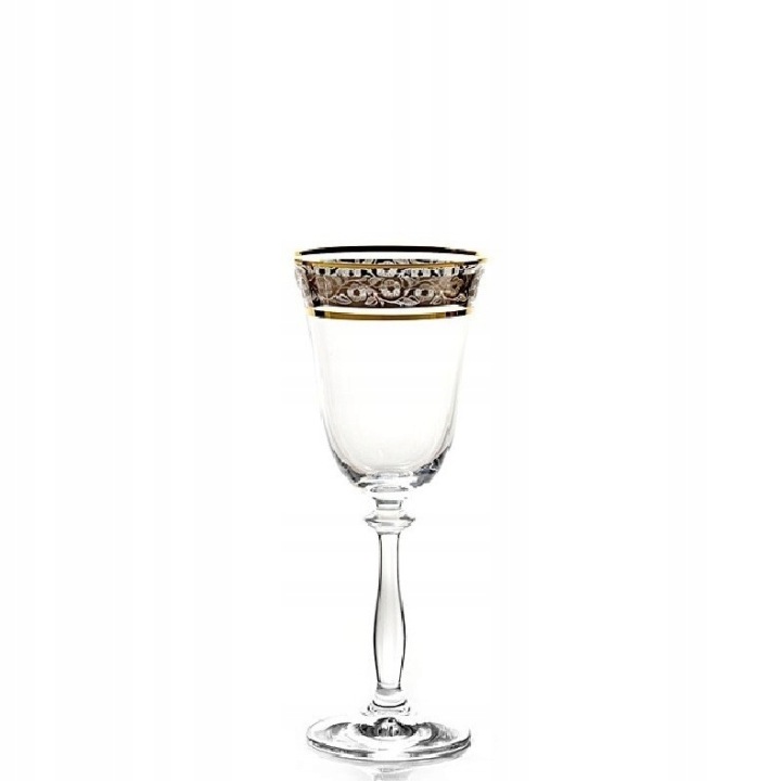 Bohemia Angela 350 ML Sklenička Zlato-platinová 6 Ks