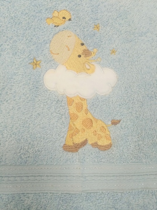 Рушник Дитячий 50x90 Жираф Синій Бавовна 450 г Eurofirany BABY 41