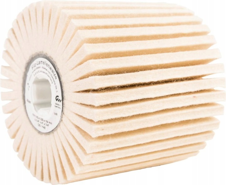 Leštící váleček s plstěnými listy 100x100x19 mm D
