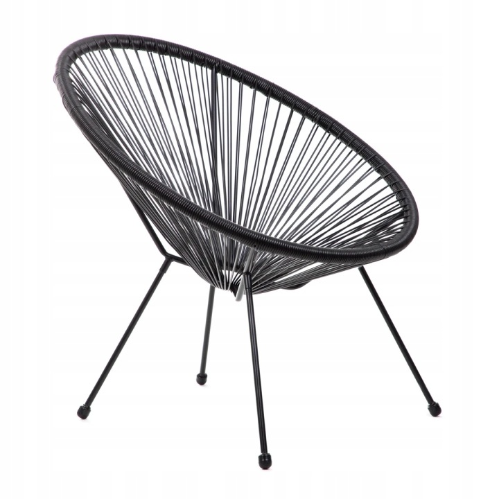Zahradní křeslo Acapulco technorattan černé 70x73x80 Homla