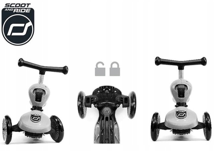SCOOT AND RIDE HIGHWAYKICK HK1 PUSH AND GO самокат каталка 2 в 1 з ручкою для штовхання — фото 11