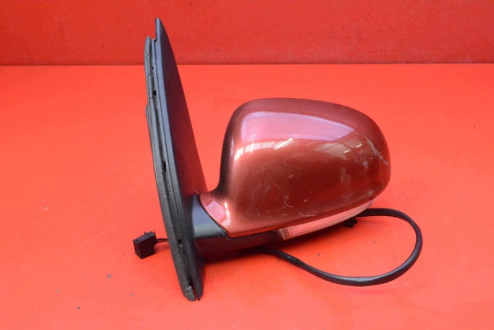 SPECCHIETTO RETROVISORE sinistro rosso EU 010880 VW GOLF 5 V 03-09 7 PIN