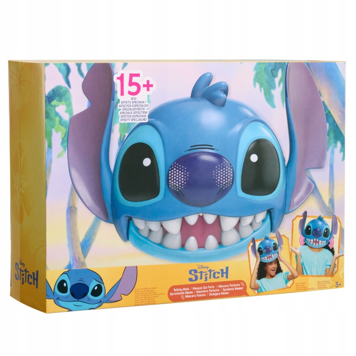 Stitch Інтерактивна Балакуча Маска 25 Звуків Маска на Голову Disney — фото 4