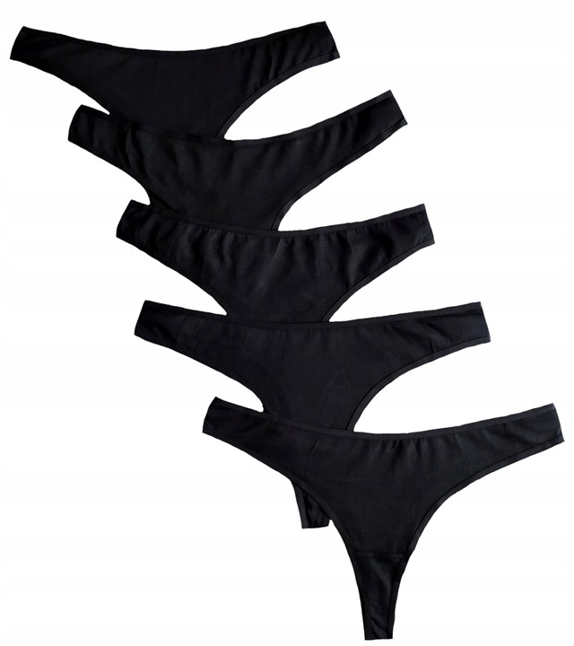 PRIMARK bugyi TANGA THONG 5 db-os csomag FEKETE 34 36 XS