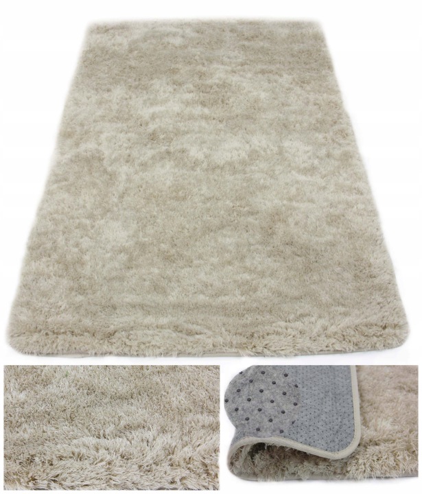 Koberec Plyšový Měkký Nadýchaný Béžový Softi Plyš 60x180 cm