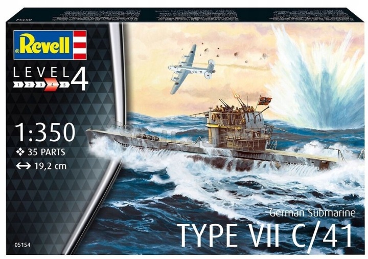 Модель корабля підводного U-Boot TYPE VII C/41+ килимок A3 , клей, фарби.... — фото 2