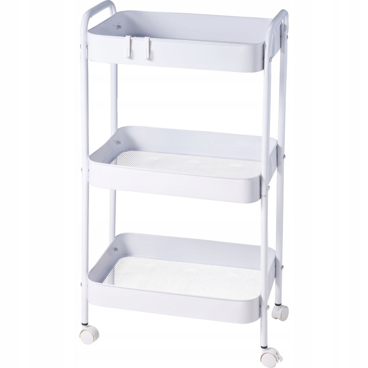 Kuchyňský regál na kolečkách, 72 cm bílý