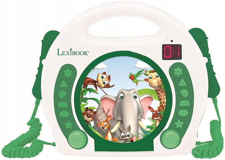 Lexibook Плеєр CD Тварини з 2 мікрофонами