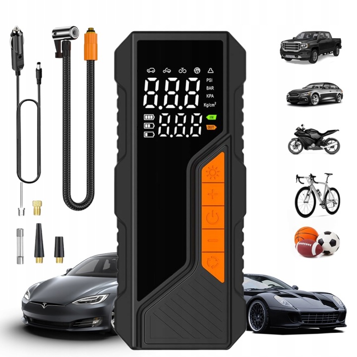 Електрична бездротовий портативний автомобільний насос велосипедний AIR PUMP — фото 7