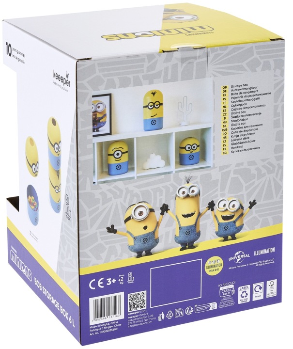 187 Keeeper Minions Stuart контейнер для зберігання міньйони — фото 4