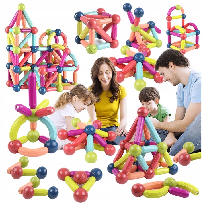 MAGNETIC CONSTRUCTION EDUCATIONAL STICKS