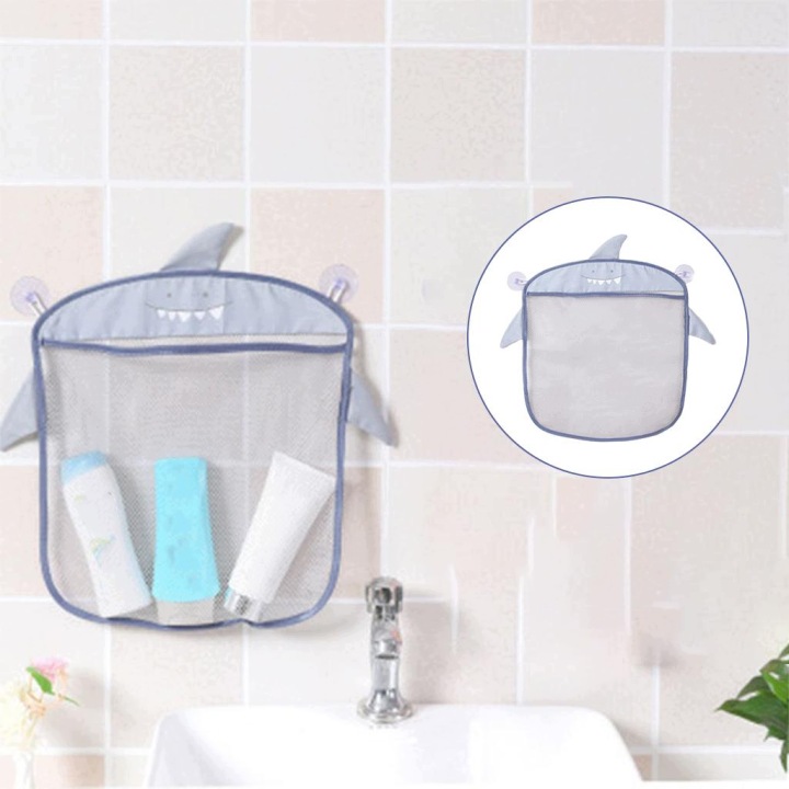 Мультяшний Mesh Для купання Toy Органайзер Multi використання Net Bags для Малюків Shower Сірий — фото 4