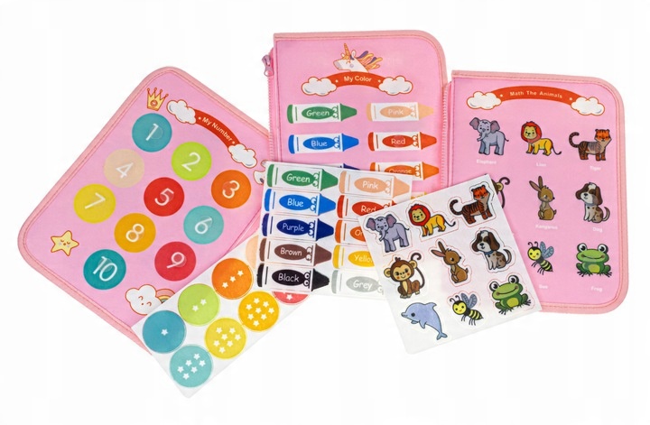 MANIPULATION BOARD SUITCASE PUZZLE MONTESSORI GAME WITH VELCRO FOR CHILDREN Brand click4TOYS