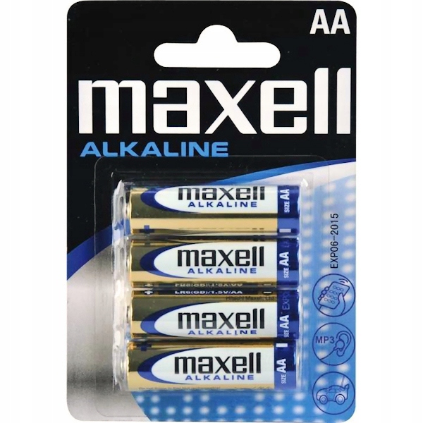4 шт. Maxell AA LR6 - акумулятор лужний 1.5 В для пульта і радіо — фото 3