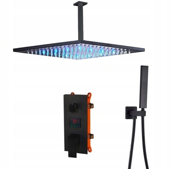 Podomítkový Set Dešťová Sprcha S Led Displejem