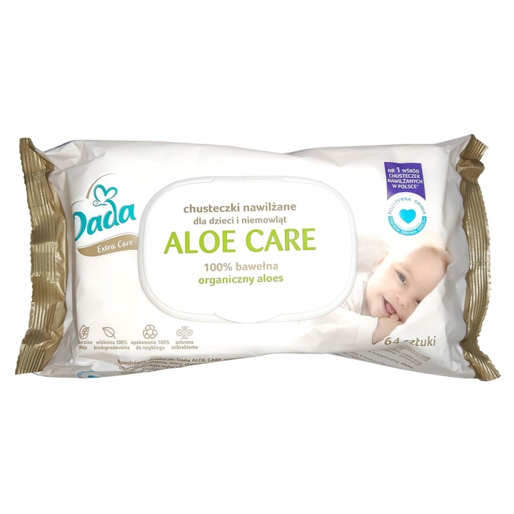 Серветки вологі DADA ALOE CARE 64 шт. — фото 2