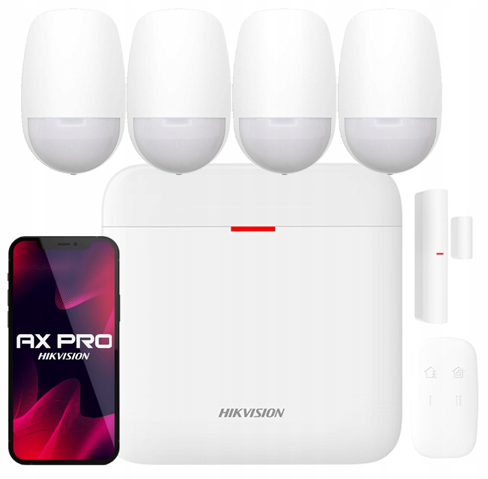 Alarm Hikvision Ax Pro WiFi Gsm Sms Bezdrátový 4x Pir detektor Aplikace