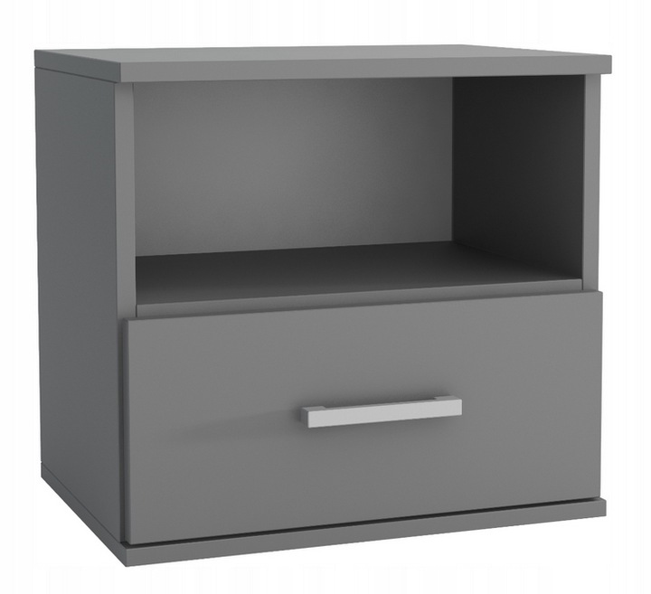 SZAFKA NOCNA Z SZUFLADĄ GRAFITOWA 48x50 nowoczesna szafka do sypialni