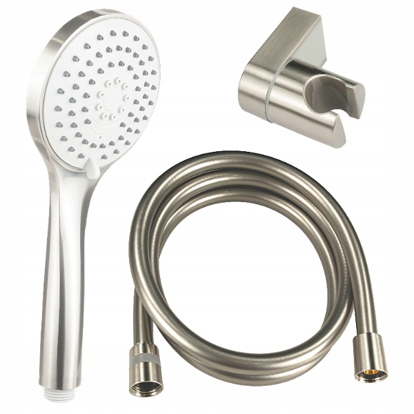 Sprchový set ocel kartáčovaná sprchová hlavice hadice 150 cm držák Avapax