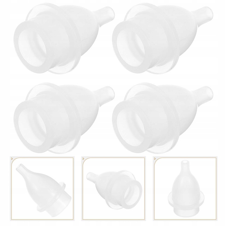 6 шт. Прозорий Силіконовий Nose Присоска Tips для Baby Наносник Care — фото 10