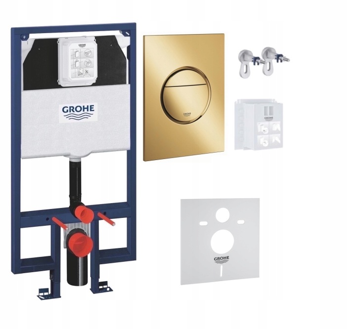 Kompletní podomítkový Wc set 5v1 – stojan Grohe Slim tlačítko