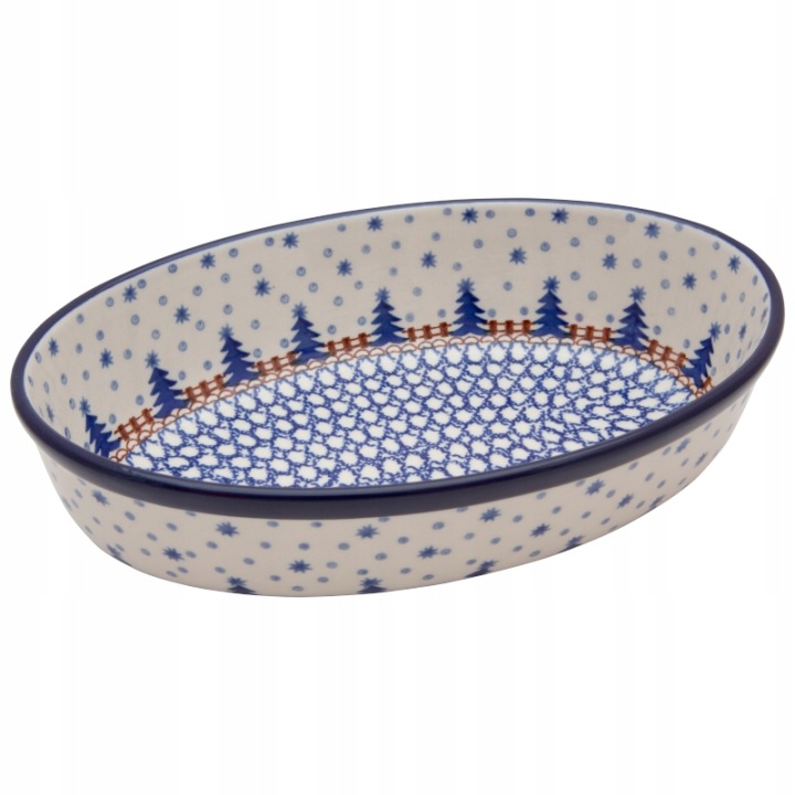 Žáruvzdorná nádoba Miska 24 cm Umělecká keramika Bolesławiec dek 0339