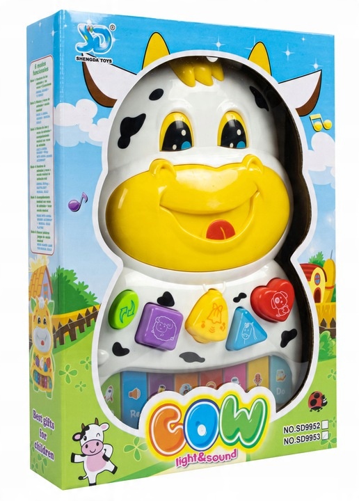 COLORFUL EDUCATIONAL PIANO INTERACTIVE ORGANS SOUNDS COW FOR CHILDREN Packaging status original