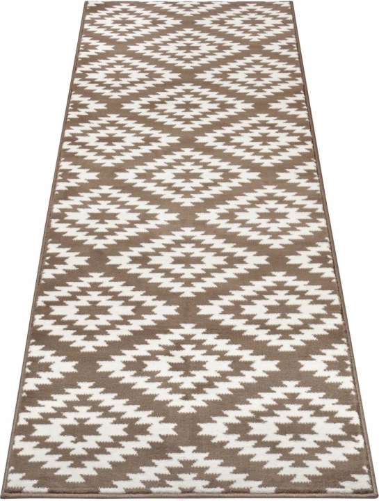Koberec Běhoun 80x300 cm do chodby-předsíně moderní béžovo krémový